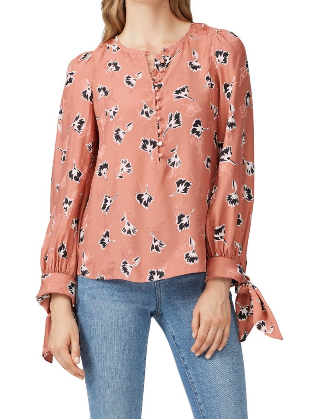 Rebecca Taylor Pink Black Blouse Size 0